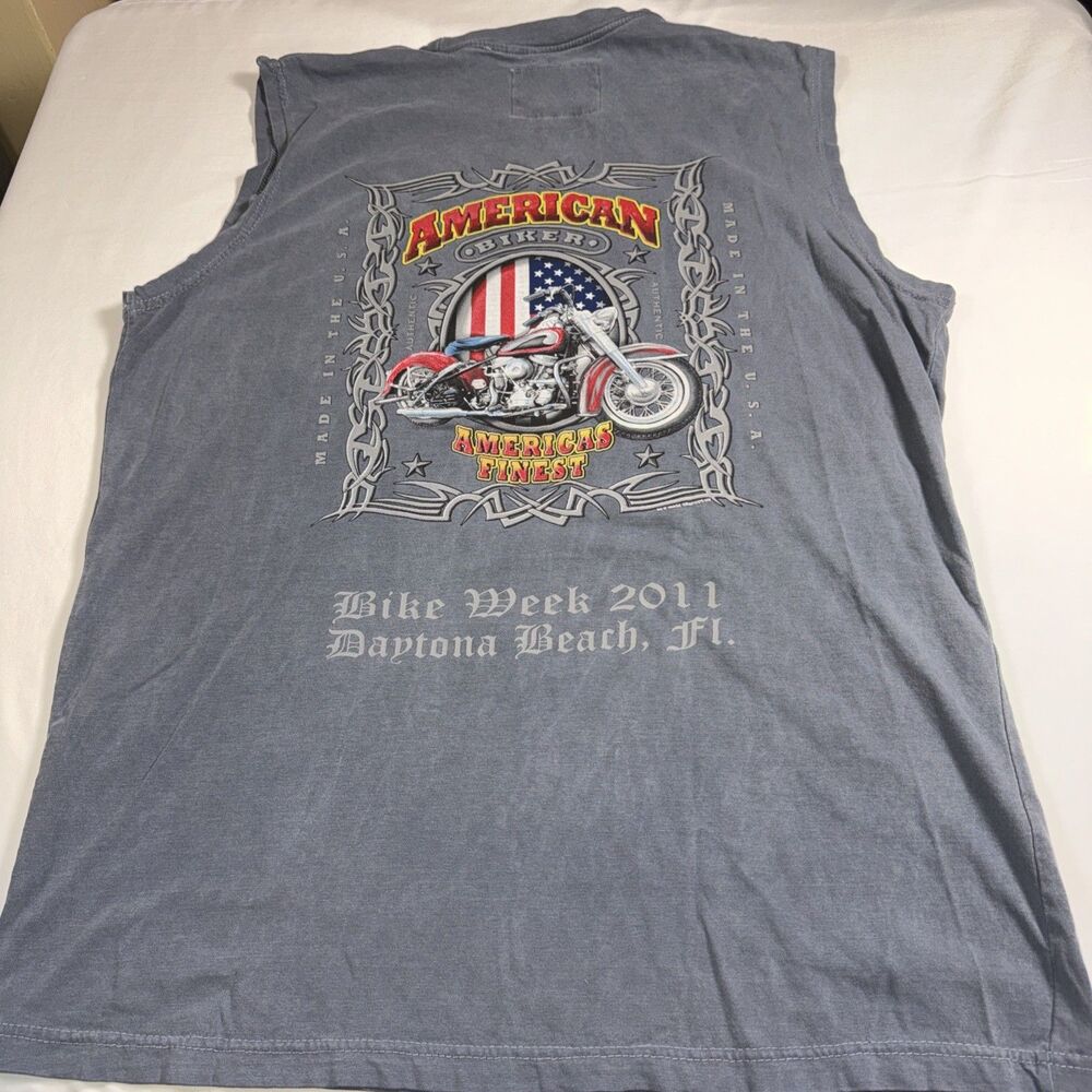 Vintage Daytona Beach 2011 Bike Week Mens L Sleeveless Shirt